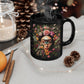 "Flourishing, fabulous, and fully caffeinated" Black Ceramic Coffee Mug 11oz / 15oz