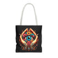 "Mystic Hands & Evil Eye Canvas Tote – A Symbol of Protection & Elegance"