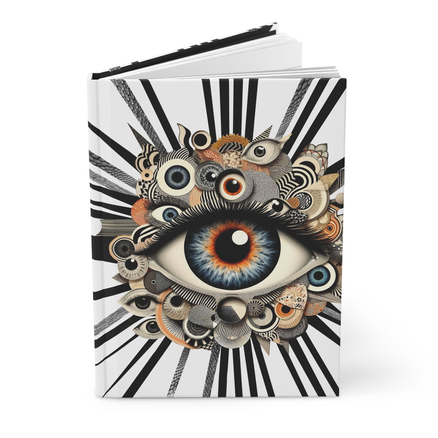 “Jot Down Your Genius… Under Constant Supervision!” 👁️📖✨ Artistic Hardcover Journal