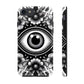 "Black and White Floral Guardian Evil Eye Phone Case"