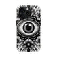 "Black and White Floral Guardian Evil Eye Phone Case"