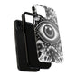 "Black and White Floral Guardian Evil Eye Phone Case"