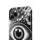 "Black and White Floral Guardian Evil Eye Phone Case"