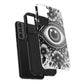 "Black and White Floral Guardian Evil Eye Phone Case"