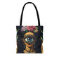 Edgy and Iconic – Surreal Portrait Canvas Tote