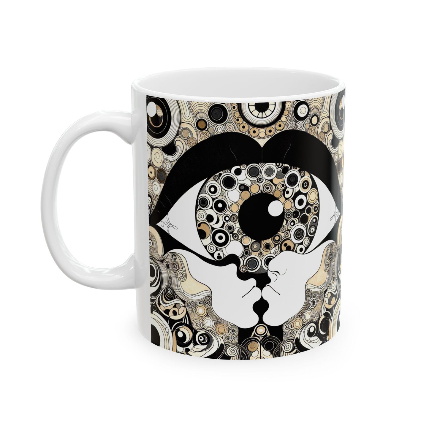 "Caffeine, Kisses & Curses Blocked" Ceramic Mug - 11oz & 15oz