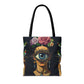 Edgy and Iconic – Surreal Portrait Canvas Tote