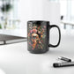 "Flourishing, fabulous, and fully caffeinated" Black Ceramic Coffee Mug 11oz / 15oz