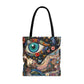 Let Your Bag Do the Work – Floral Evil Eye Fashion Canvas Tote