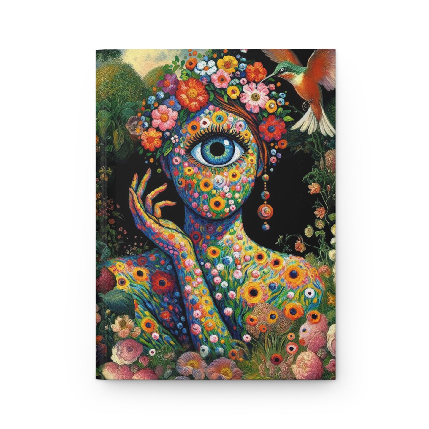 "All-Seeing Blooms: Your Artistic Sanctuary" 👀📝 Hardcover Journal