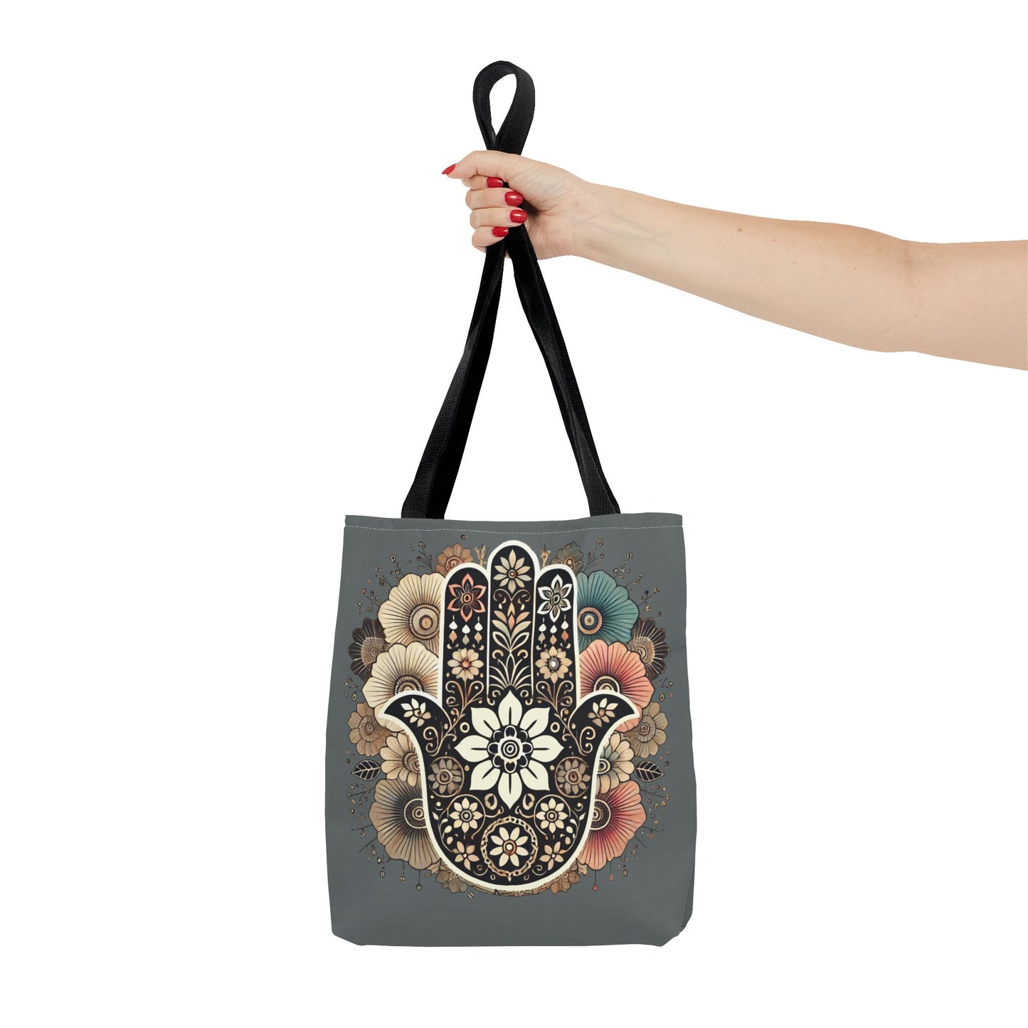 "Boho Blossom Hamsa Tote"