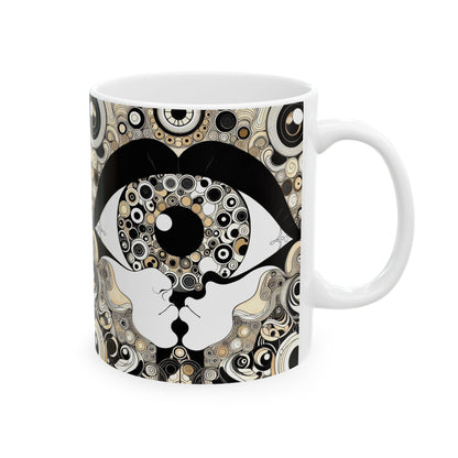 "Caffeine, Kisses & Curses Blocked" Ceramic Mug - 11oz & 15oz