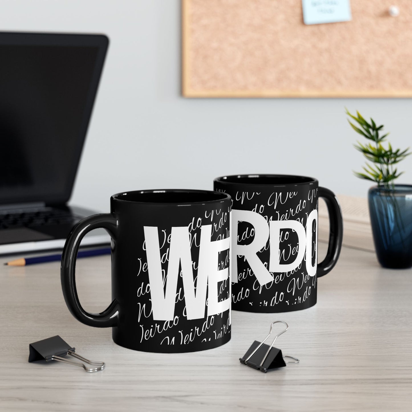 "WERIDO Mode: Activated" Black Ceramic Mug (11oz, 15oz)