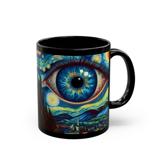 Cosmic Awakening Mug" Black Ceramic Coffee Mug 11oz / 15oz