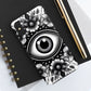 "Black and White Floral Guardian Evil Eye Phone Case"