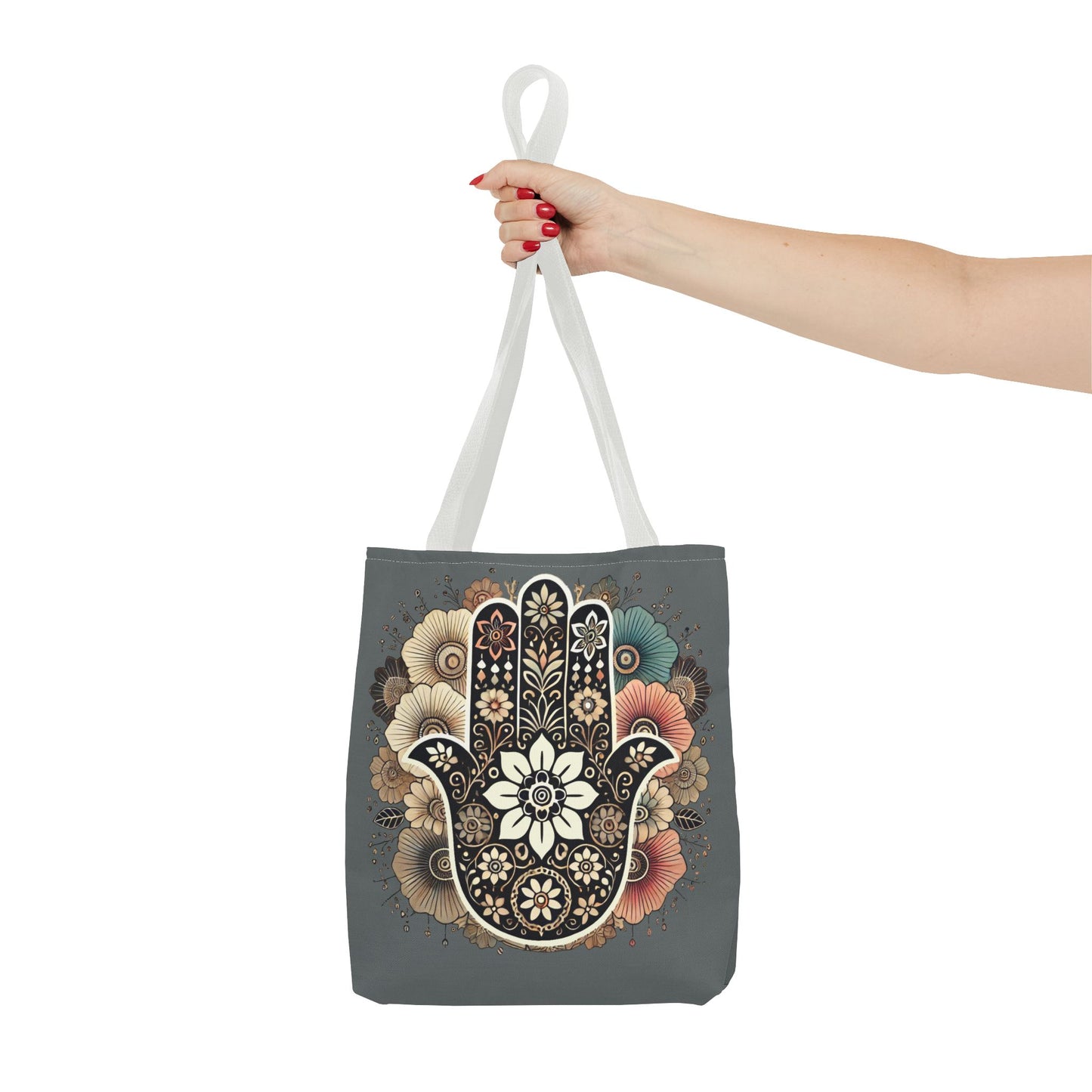 "Boho Blossom Hamsa Tote"