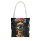 Edgy and Iconic – Surreal Portrait Canvas Tote