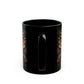 "Flourishing, fabulous, and fully caffeinated" Black Ceramic Coffee Mug 11oz / 15oz