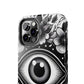 "Black and White Floral Guardian Evil Eye Phone Case"