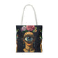 Edgy and Iconic – Surreal Portrait Canvas Tote