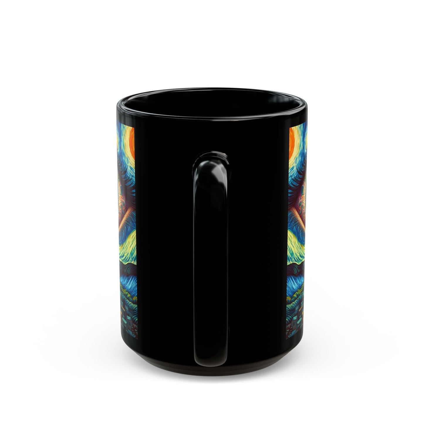 Cosmic Awakening Mug" Black Ceramic Coffee Mug 11oz / 15oz