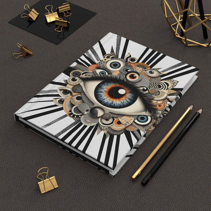 “Jot Down Your Genius… Under Constant Supervision!” 👁️📖✨ Artistic Hardcover Journal