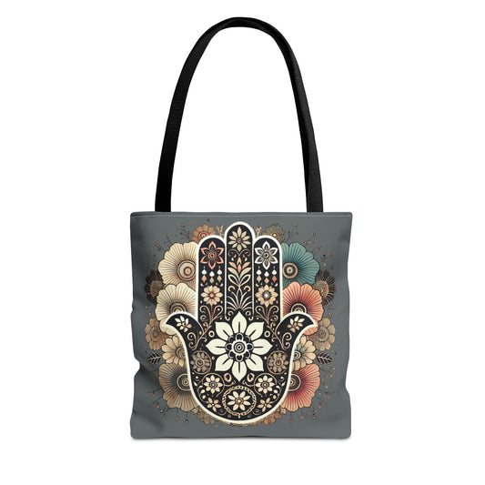 "Boho Blossom Hamsa Tote"