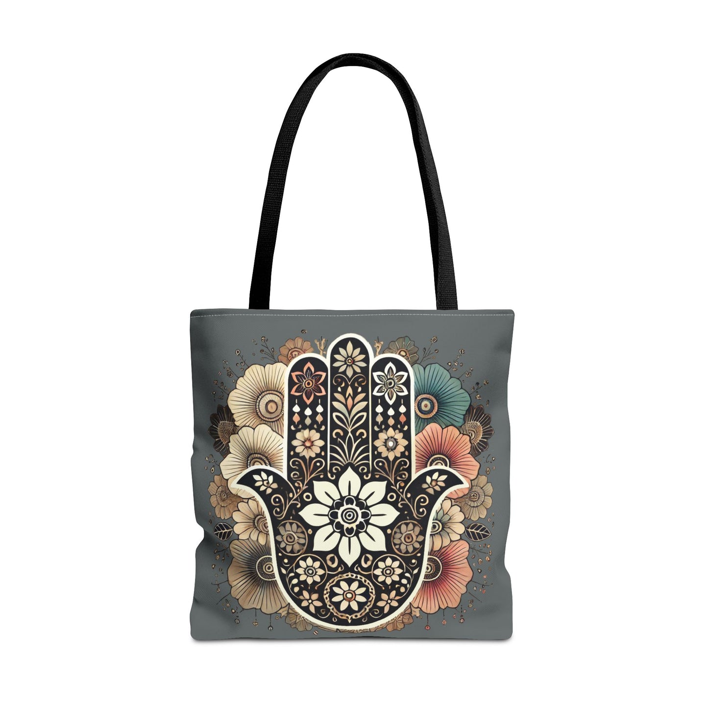 "Boho Blossom Hamsa Tote"