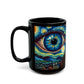 Cosmic Awakening Mug" Black Ceramic Coffee Mug 11oz / 15oz