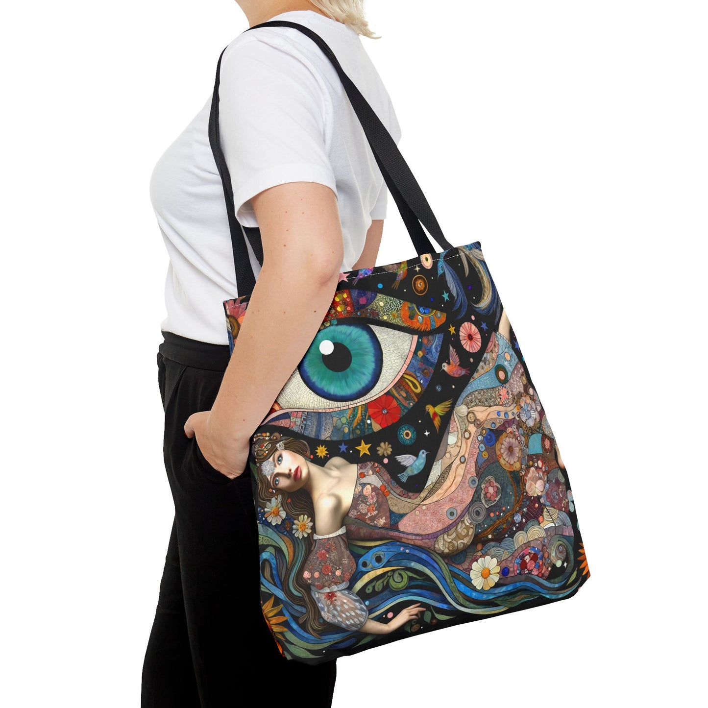 Let Your Bag Do the Work – Floral Evil Eye Fashion Canvas Tote