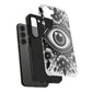 "Black and White Floral Guardian Evil Eye Phone Case"