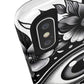 "Black and White Floral Guardian Evil Eye Phone Case"